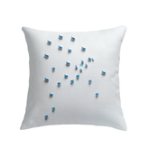 Peaceful Zen stone garden design on a comfortable indoor pillow, perfect for adding a touch of calm to any room.